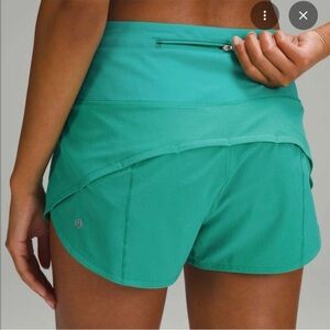 lululemon speed up high rise shorts kelly green 8 tall 
W7BJ8T